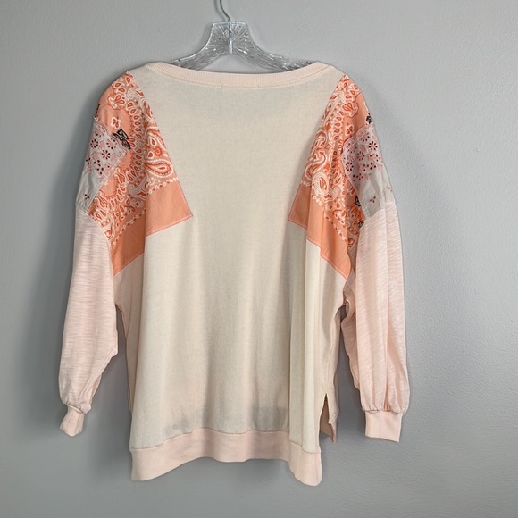 We the Free Free People Feelin It Slouchy tee in alabaster combo size XS - Picture 13 of 14